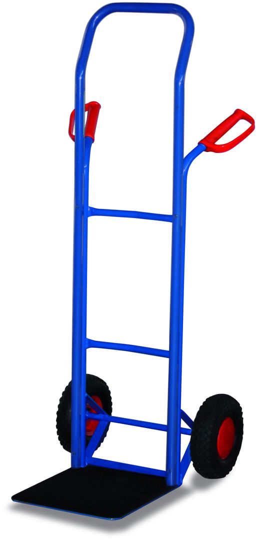Möbelkarre Stahlrohr - Traglast 250 kg - Luftbereifung- Schaufel 360 x 330 mm