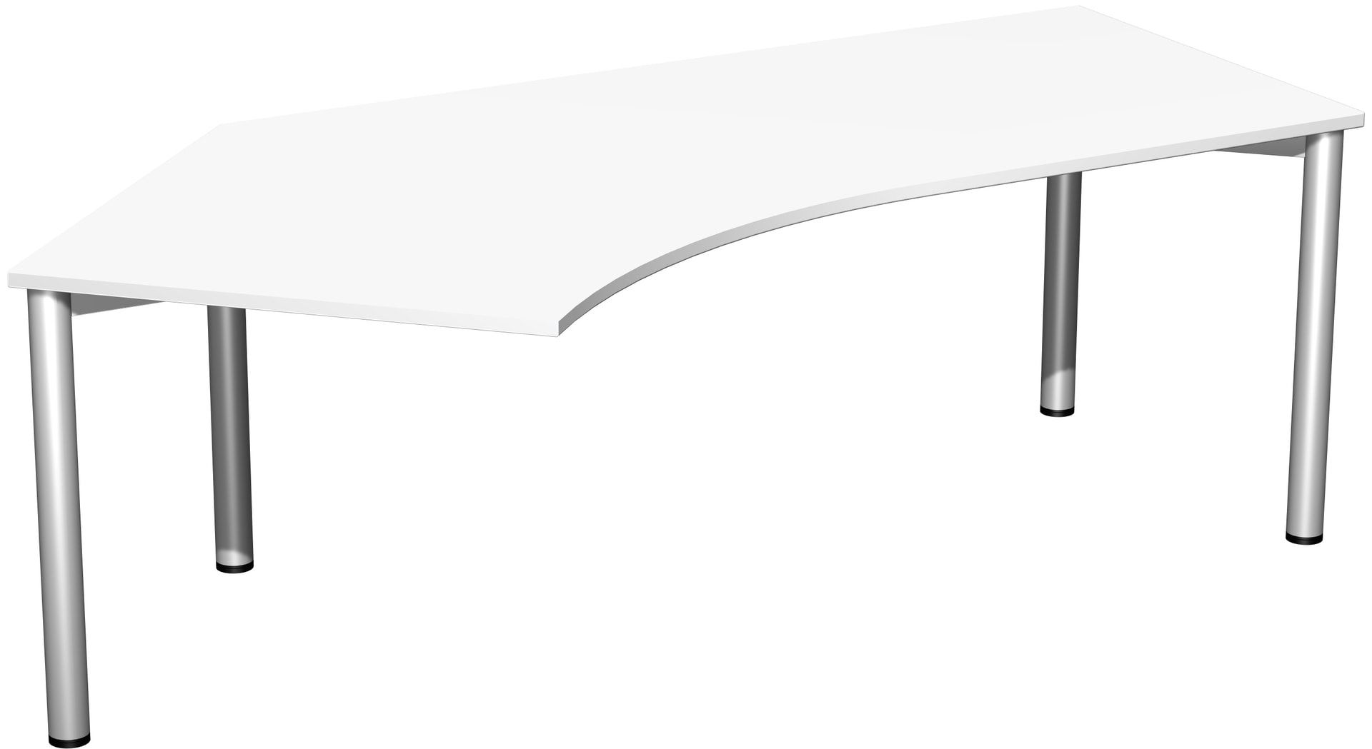 Winkel-Schreibtisch - Winkel links - 4-Fuß Flex - 720 x 2.166 x 1.130 mm (HxBxT) - Gestell anthrazit - Ahorn