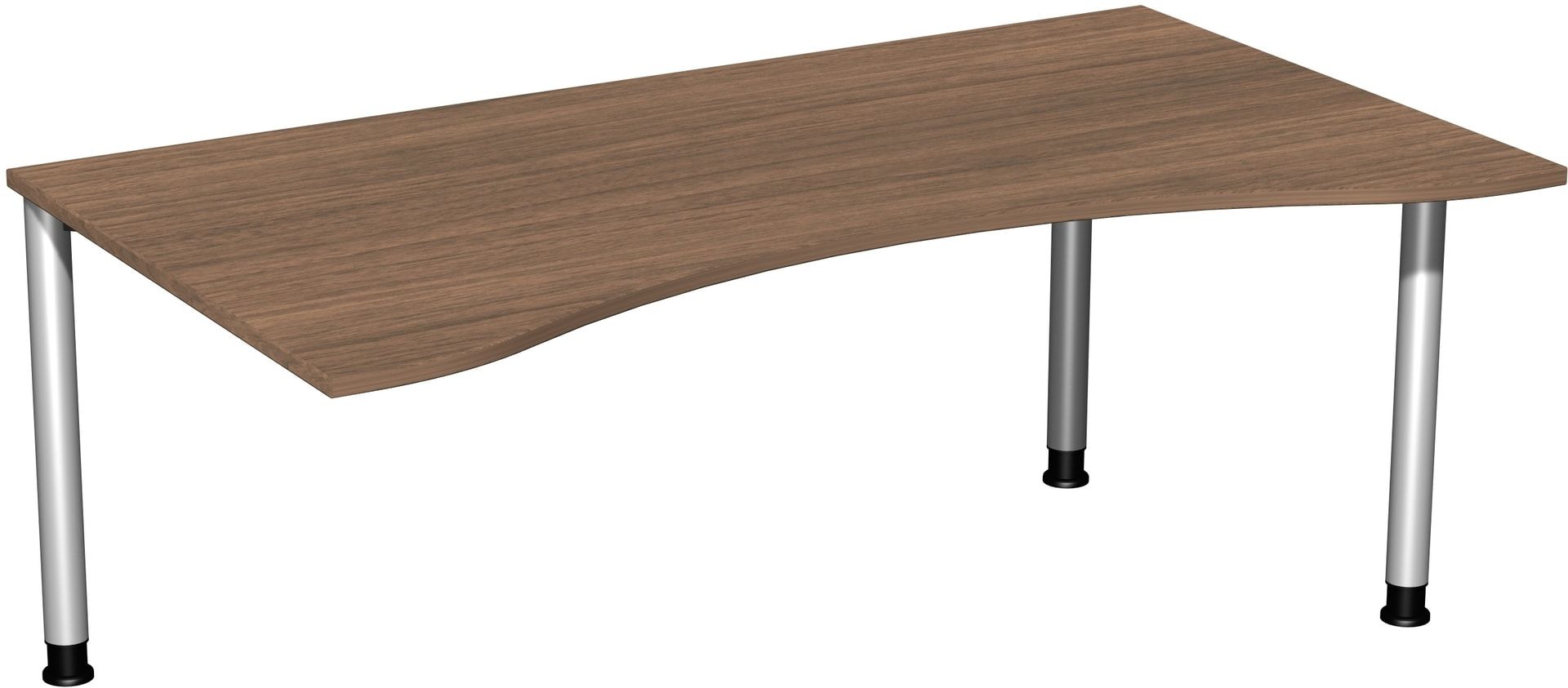 Ergo-Schreibtisch - 4-Fuß Flex - Bürotisch - Höhe 680-800 mm - 1.600 x 1.000 mm (BxT) - Gestell anthrazit - Ahorn