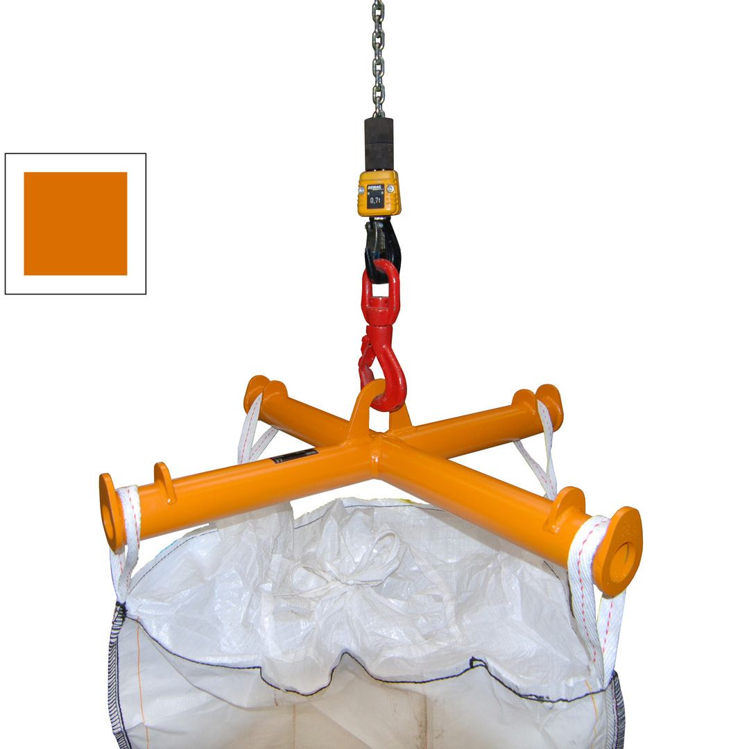 Big-Bag-Traverse für Gabelstapler und Kran - 215 x 1.095 x 1.095 mm - feuerrot