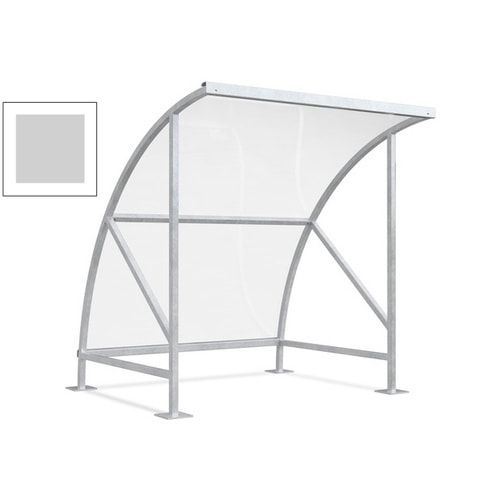 Fahrradunterstand - Fahrradgarage mit Bogendach - Stahl und Kunststoff - 2.290 x 2.090 x 2.100 mm (HxBxT) - Farbe Achatgrau
