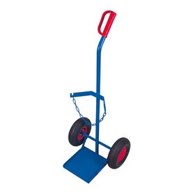 Stahlflaschenkarre - Traglast 100 kg - für 1 Flasche a 20/40/50 l - Bereifung wählbar