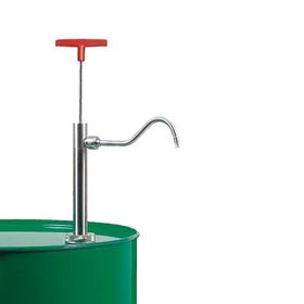 Edelstahl Fasspumpe mit Auslaufbogen - Tauchtiefe wählbar - Dichtung PTFE, elektrisch leitfähig - für Fässer und Tanks