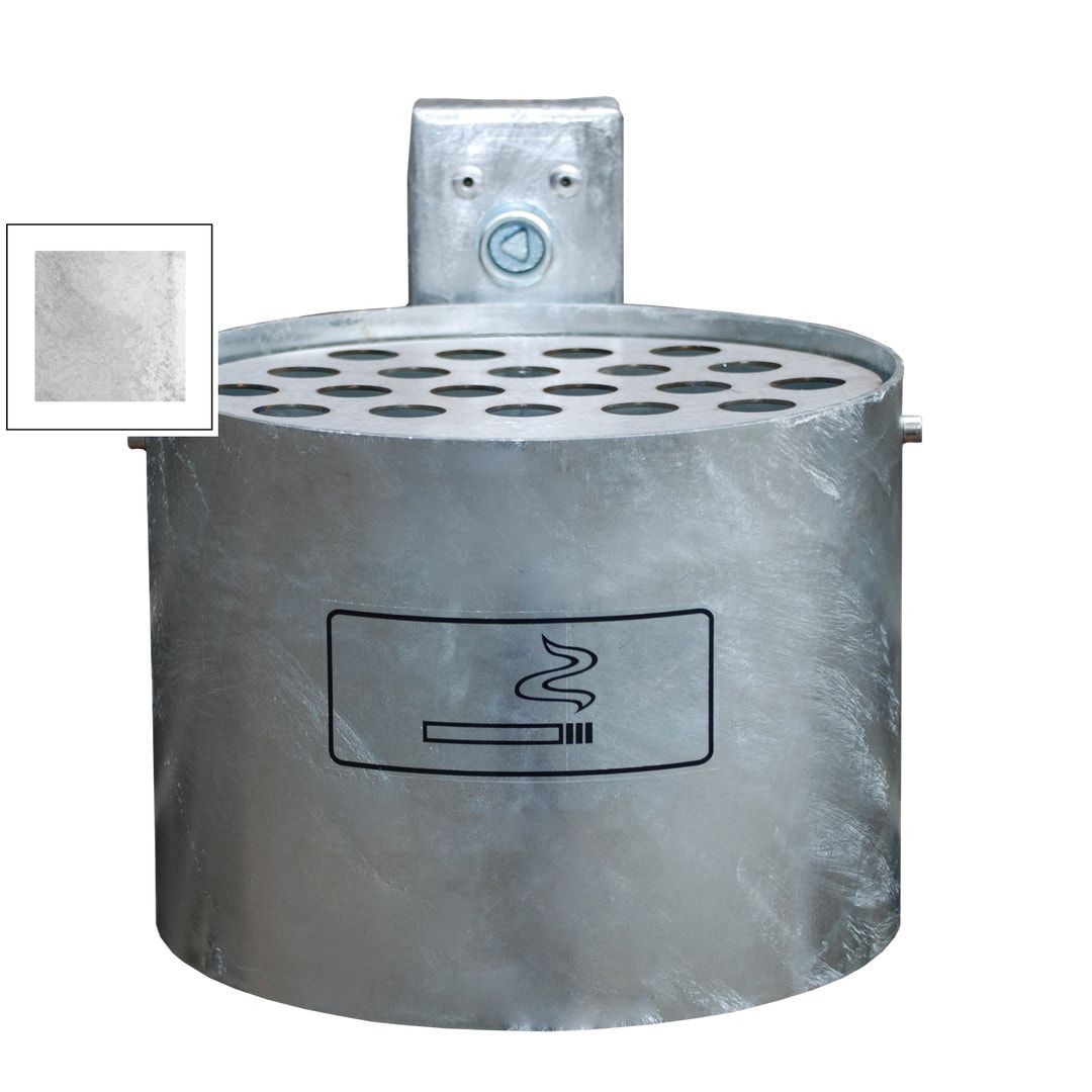 Rundascher - 4 l - Wand- o. Pfostenmontage - Aschenbecher - anthrazitgrau