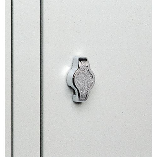 Doppel-Spind mit Großtür, Garderobenschrank mit Füßen, 2 Abteile a 300 mm, Korpus anthrazitgrau, Tür anthrazitgrau, 1.850 x 610 x 500 mm (HxBxT)
