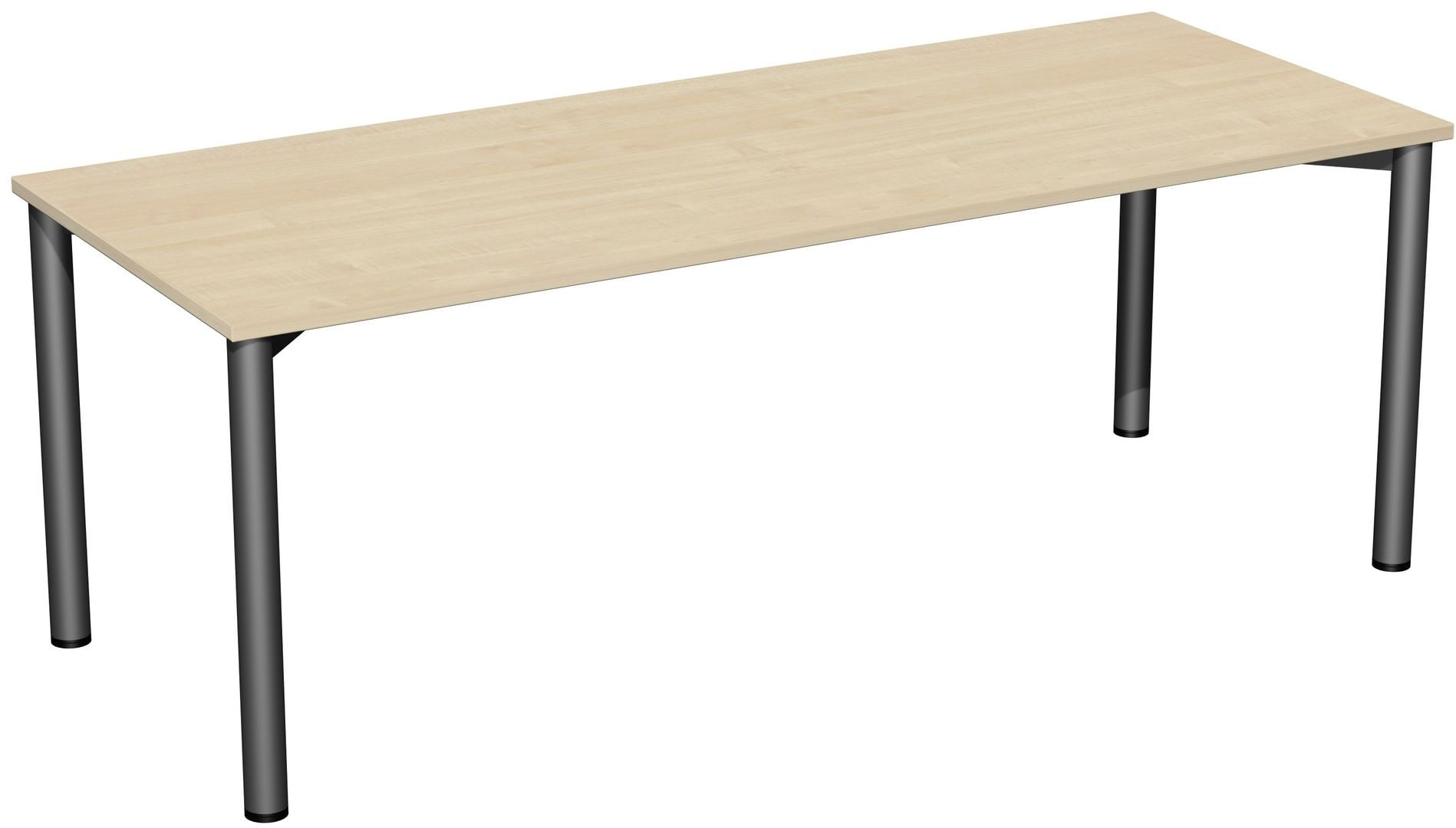 Schreibtisch - 4-Fuß Flex - Bürotisch - 720 x 1.000 x 800 mm (HxBxT) - Gestell anthrazit - Ahorn