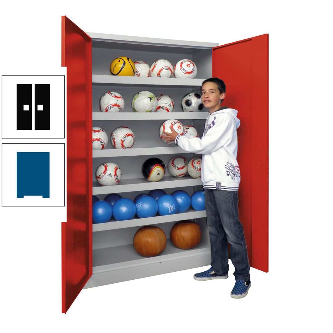 Ballschrank - Vollblechtüren - 5 Böden - 1.950x1.500x500 mm (HxBxT) - anthrazitgrau