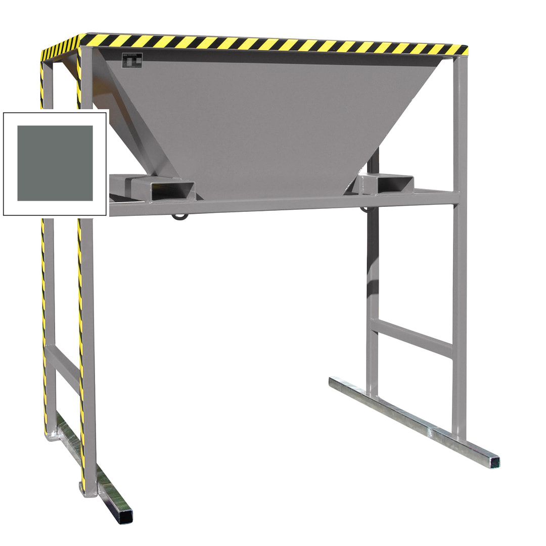 Befülltrichter für Big-Bags und Container - mit Ständer - für lose Untergründe - 2.050 x 1.980 x 1.700 mm (HxBxT) - feuerrot (RAL 3000)
