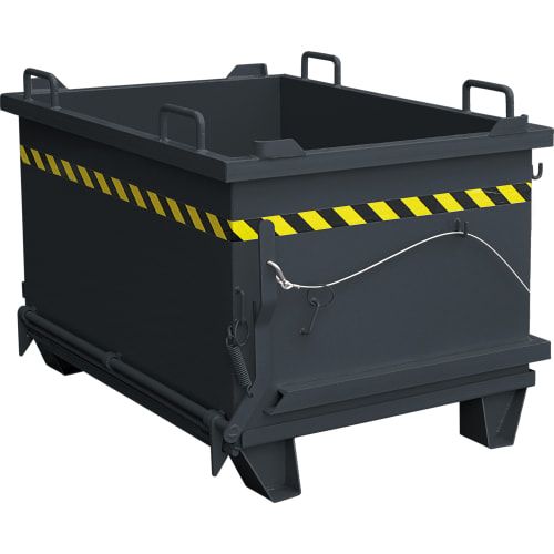 Eichinger Klappbodenbehälter, 1.000 Liter, stapelbar, Traglast 2.000 kg, Maße 1.070 x 1.000 x 1.330 mm (HxBxT), Farbe anthrazitgrau