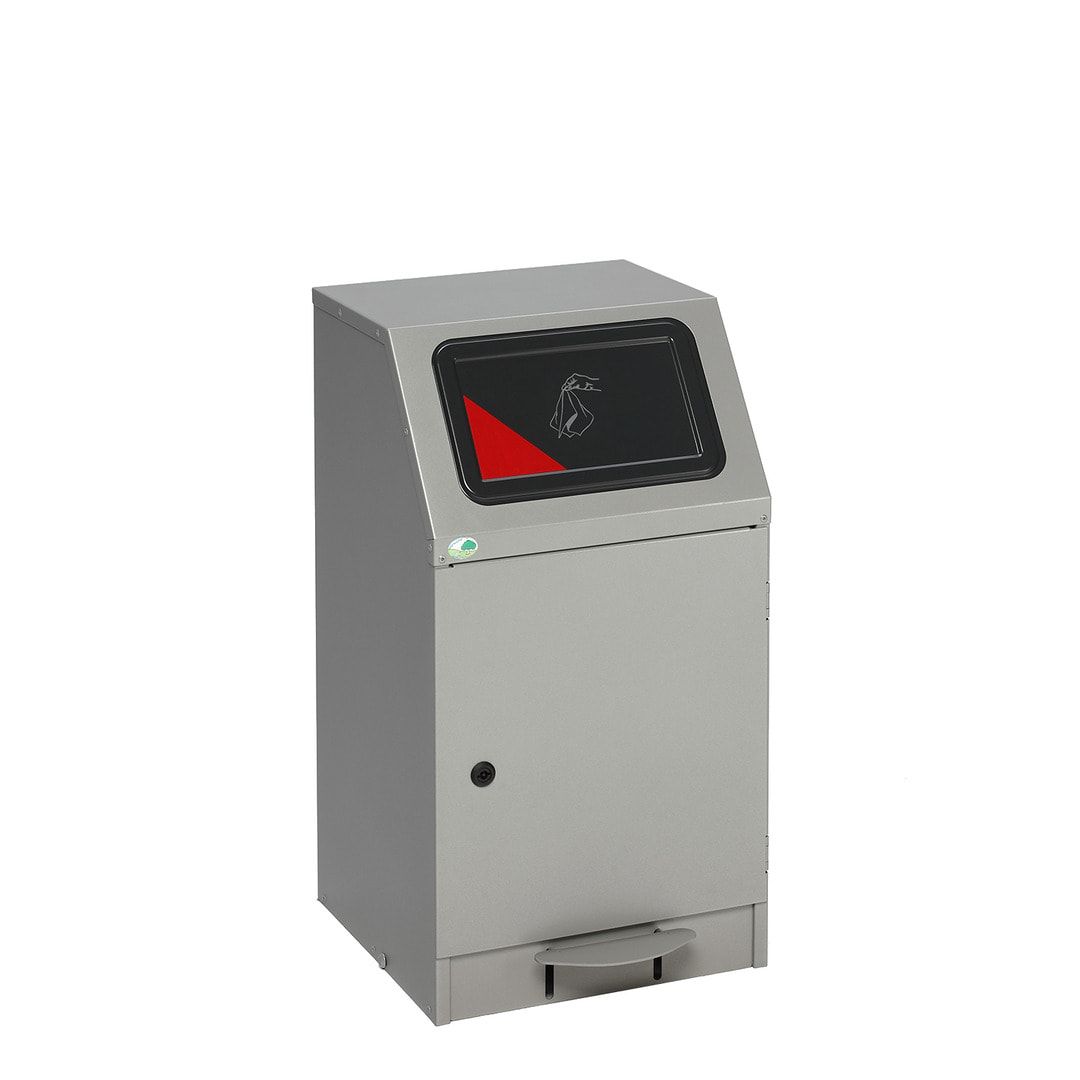 Wertstoffsammelgerät - Volumen 43 l - 760 x 405 x 475 mm (HxBxT) - silber