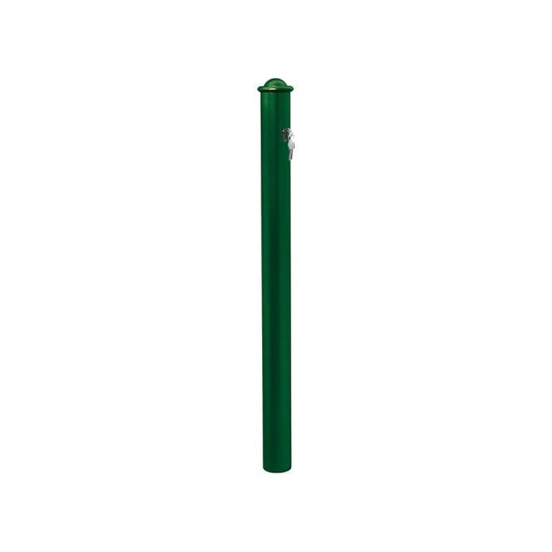 Herausnehmbarer Pfosten mit Helmkopf und Zylinderschloss - 76 x 885 mm (DxH) - Farbe enzianblau