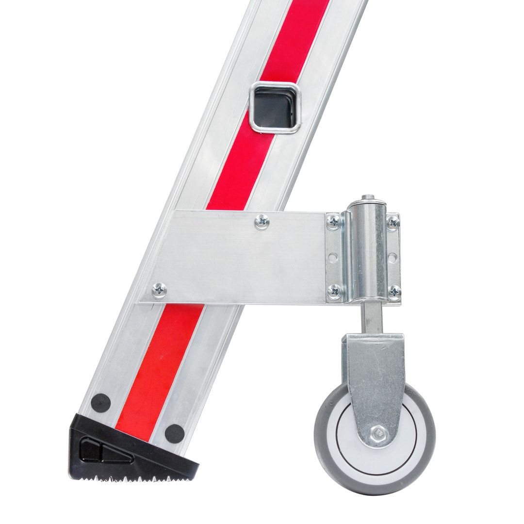 Plattformleiter mit Handlauf - Leiterlänge 1.950 mm - mit Einhängehaken und Ablageschale - Aluleiter - Hymer