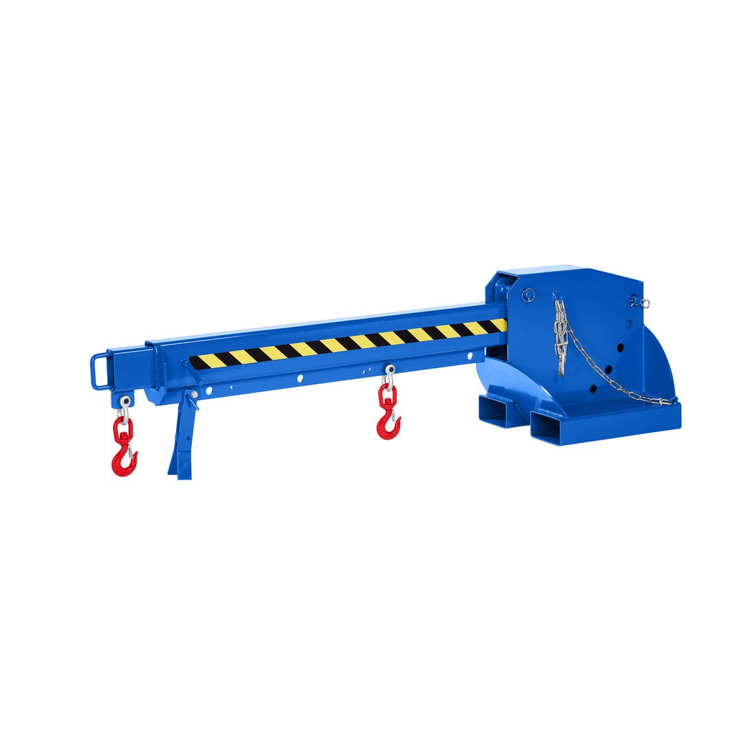 Kranarm für Gabelstapler - Traglast 1.000 - 5.000 kg - Länge 2.260 - 3.760 mm - höhenverstellbar - anthrazitgrau