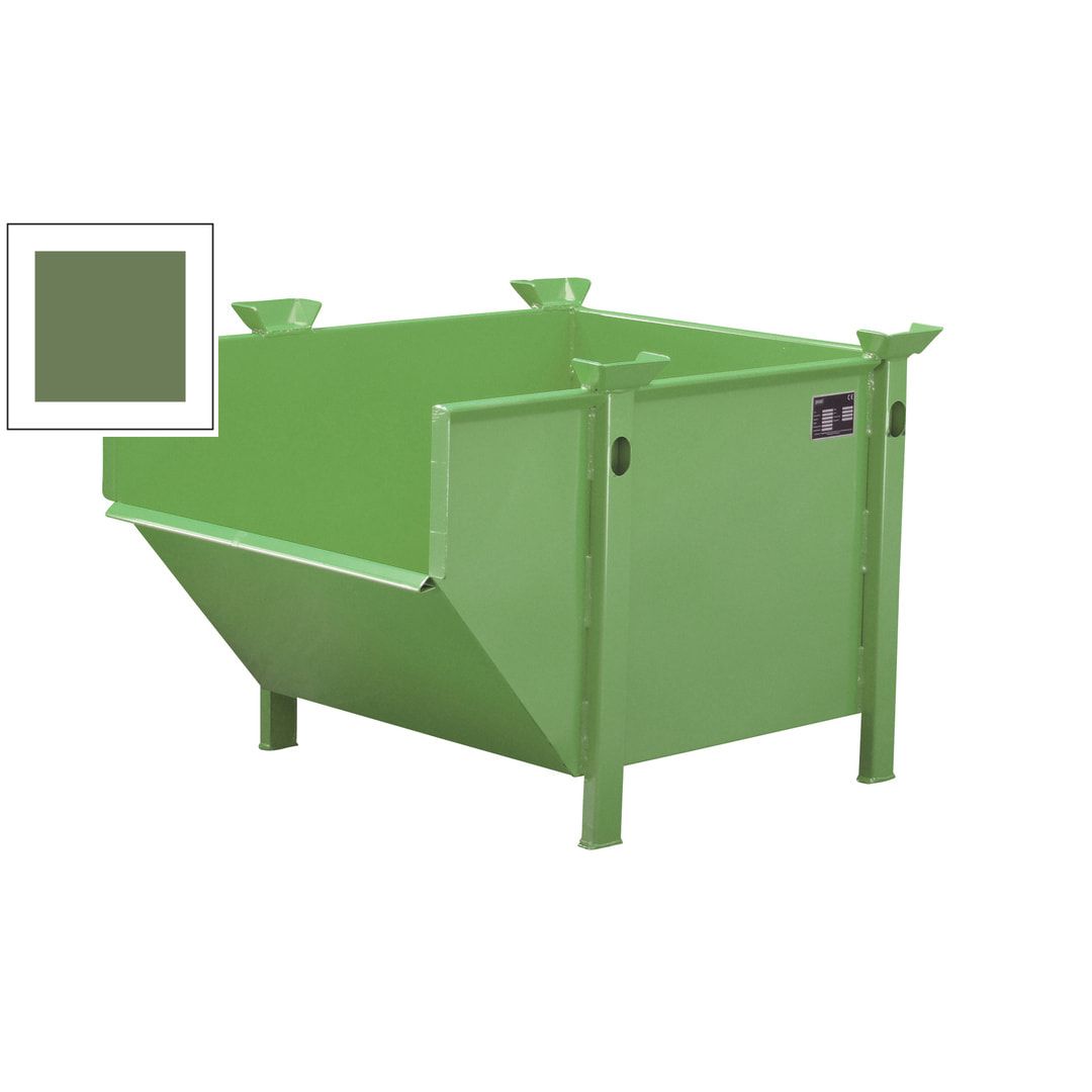 Materialbehälter - 500 l Volumen - Tragkraft 1.000 kg - stapel- und kranbar - feuerrot