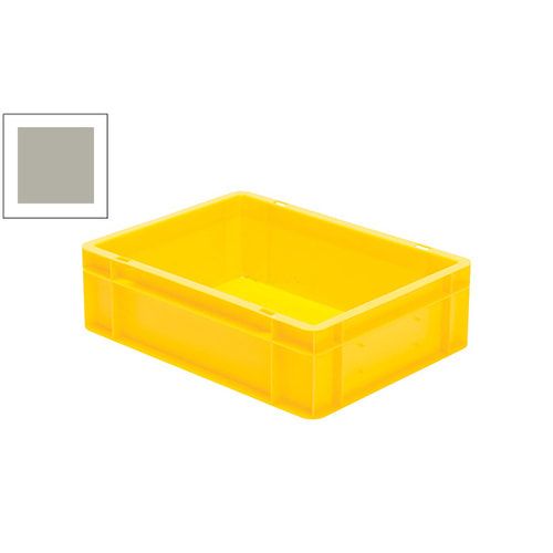 Eurobox - Eurokasten - Volumen 10 l - Boden geschlossen, Wände durchbrochen - 120 x 300 x 400 mm (HxBxT) - VE 4 Stk. - blau