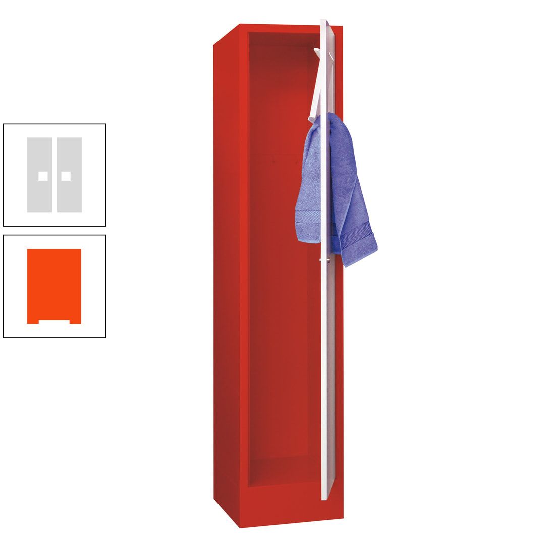 Wäschesammelschrank - 1.850 x 400 x 500 mm (HxBxT) - Sockel - Drehriegel - anthrazitgrau