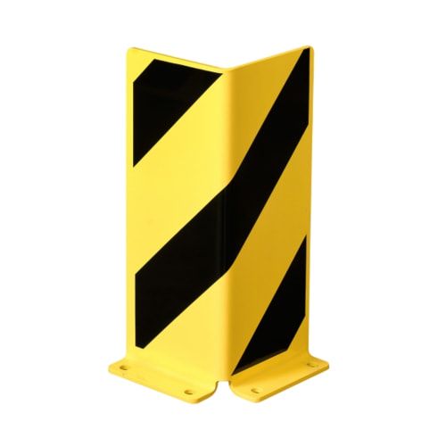 Anfahrschutz aus Stahl, 5 mm - Winkelprofil - 400 x 160 x 160 mm (HxBxT) - gelb/schwarz