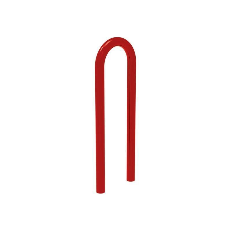 Fahrradbügel - Anlehnbügel - Büroklammerform - Einbetonierung - 870 x 300 mm (HxB) - beschichtet in enzianblau (RAL 5010)