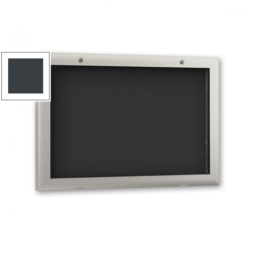 Aluminium Schaukasten, Schaufenster, Auslage, Werbekasten - Übergröße, Querformat, Magnet Rückwand in anthrazit, 1.025 x 1.600 x 80 mm (HxBxT)