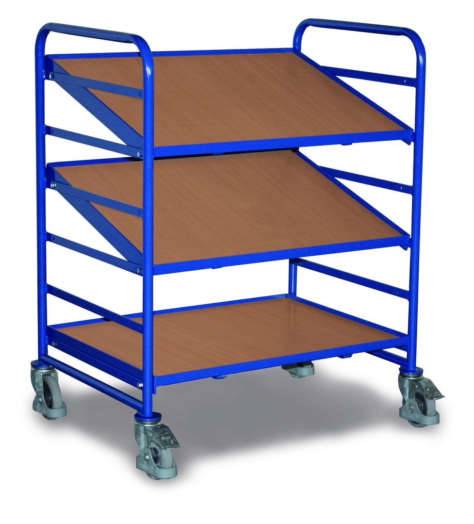 Eurokastenwagen für 15 Eurokästen - Ladefläche 1.240 x 610 mm - Traglast 250 kg - enzianblau