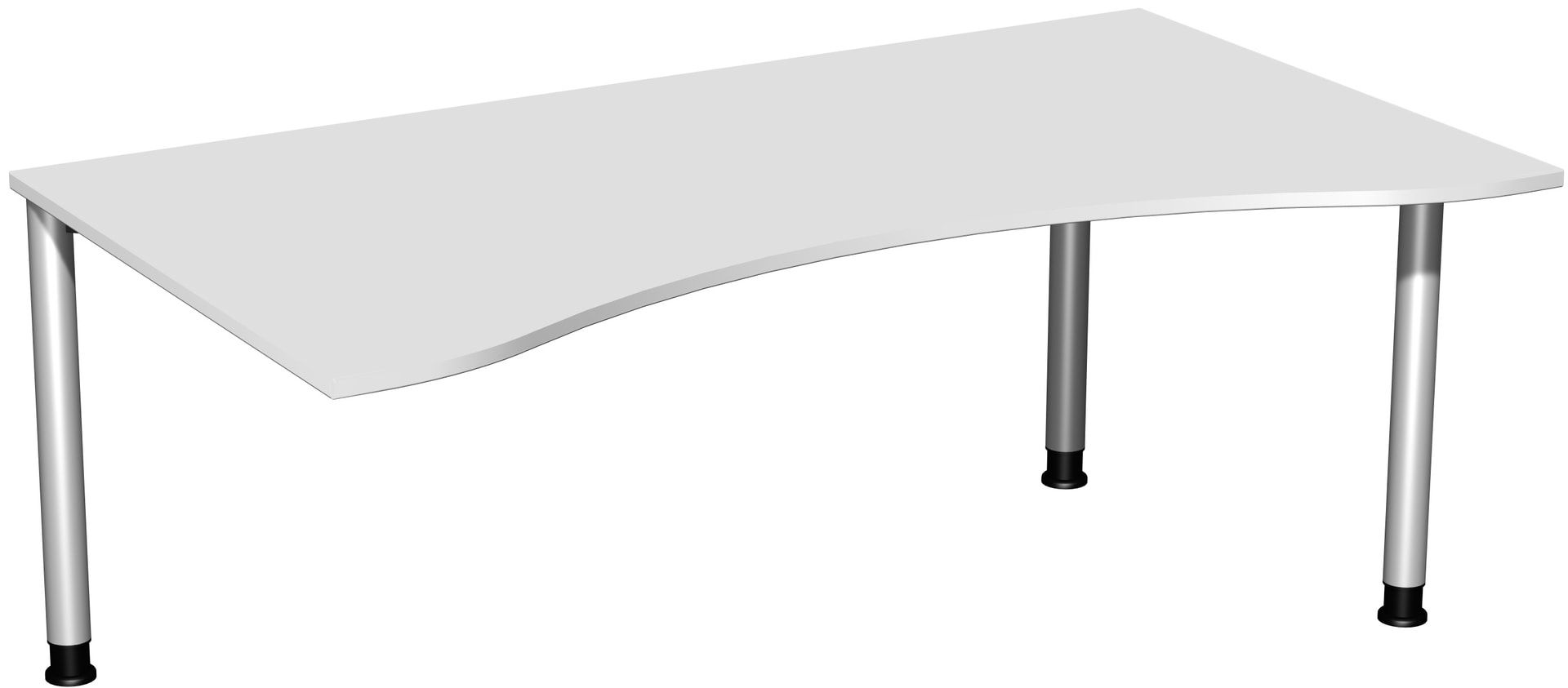Ergo-Schreibtisch - 4-Fuß Flex - Bürotisch - Höhe 680-800 mm - 1.600 x 1.000 mm (BxT) - Gestell anthrazit - Ahorn