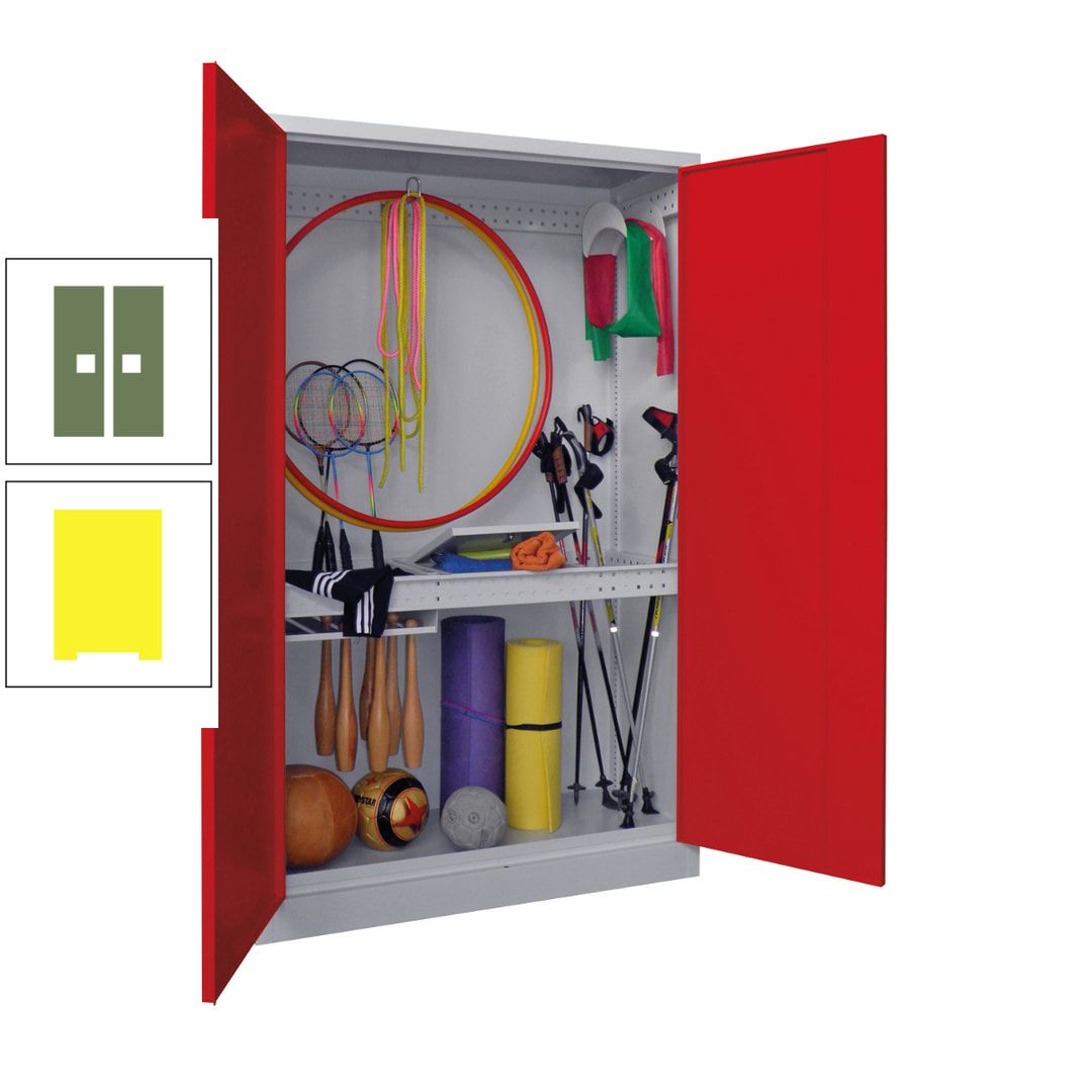 Sportschrank - Vollblechtüren - 1.950x1.200x500 mm (HxBxT) - anthrazitgrau