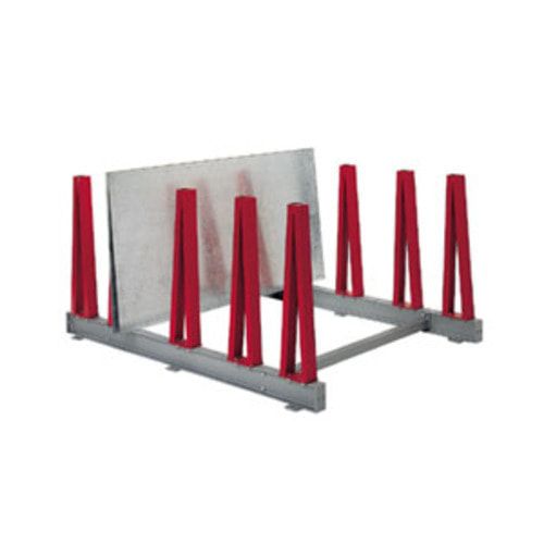 Plattenlager Regal - Anbauregal - 1 Fach - Fachbreite 200 mm - Fachlast 800 kg - 1.040 x 400 x 1.800 mm (HxBxT) - feuerrot