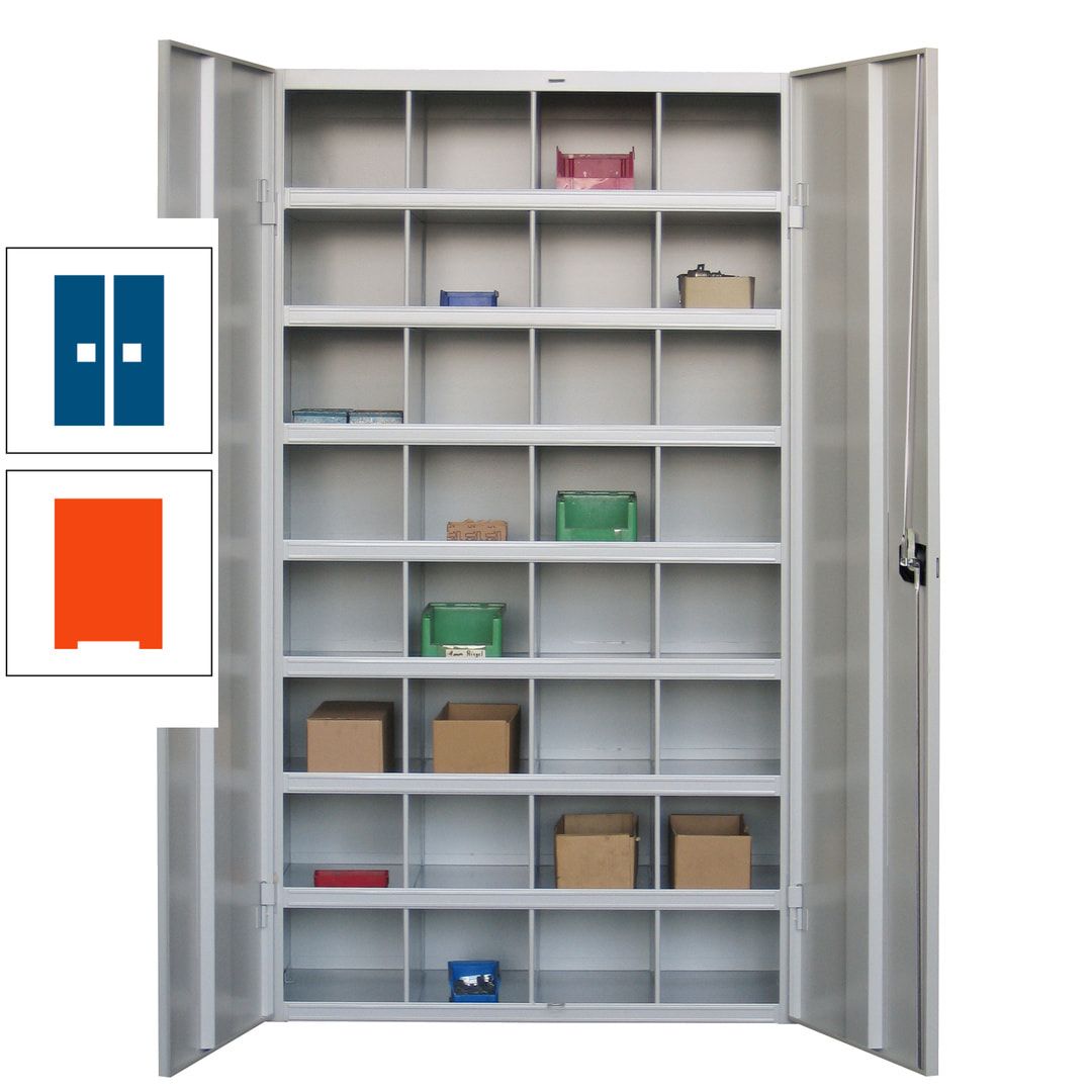 Fächerschrank - Sortierstation - Büroschrank - 32 Fächer - 1.800 x 1.000 x 530 mm (HxBxT) - Materialschrank - anthrazitgrau