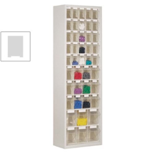 Magazinschrank mit Sichtlagerkästen - 2.000x1.270x250 mm - 154 Kästen - enzianblau