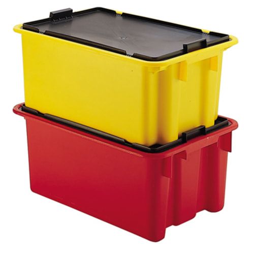 Drehstapelbehälter aus PE - Stapelbehälter - Volumen 45 l - VE 5 Stk. - Farbe blau