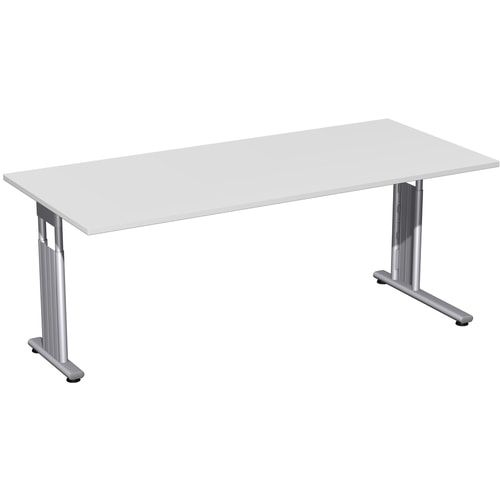 Schreibtisch - C-Fuß Flex - Bürotisch - höhenverstellbar - 820 x 1.200 x 800 mm (HxBxT) - Dekor Ahorn - Gestell silber