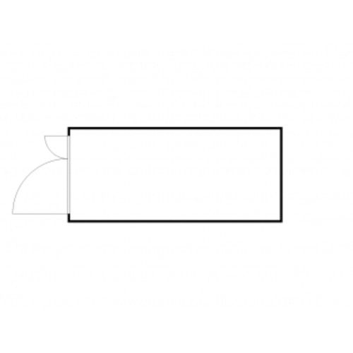 Isolierter Gefahrstoffcontainer - 2.520 x 5.080 x 2.170 mm (HxBxT) - Auffangvolumen 1.450 l - Dauerlüfter - Doppelflügeltür kurze Seite