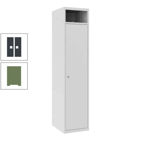 Wäschesammelschrank, Wäscheschrank, Einwurfschlitz, Zylinderschloss, 1.800 x 400 x 500 mm (HxBxT), Korpus anthrazitgrau, Front anthrazitgrau