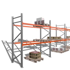 Palettenregal - 1,5 t - 3,0 x 16,9 x 1,1 m - 6 Felder - Schwerlastregal