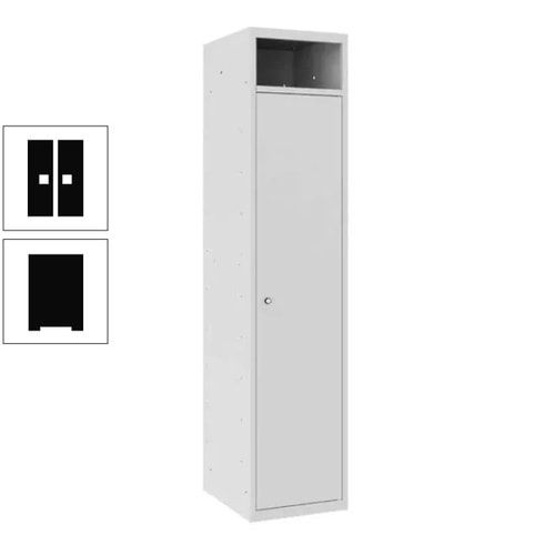 Wäschesammelschrank, Wäscheschrank, Einwurfschlitz, Zylinderschloss, 1.800 x 400 x 500 mm (HxBxT), Korpus anthrazitgrau, Front anthrazitgrau