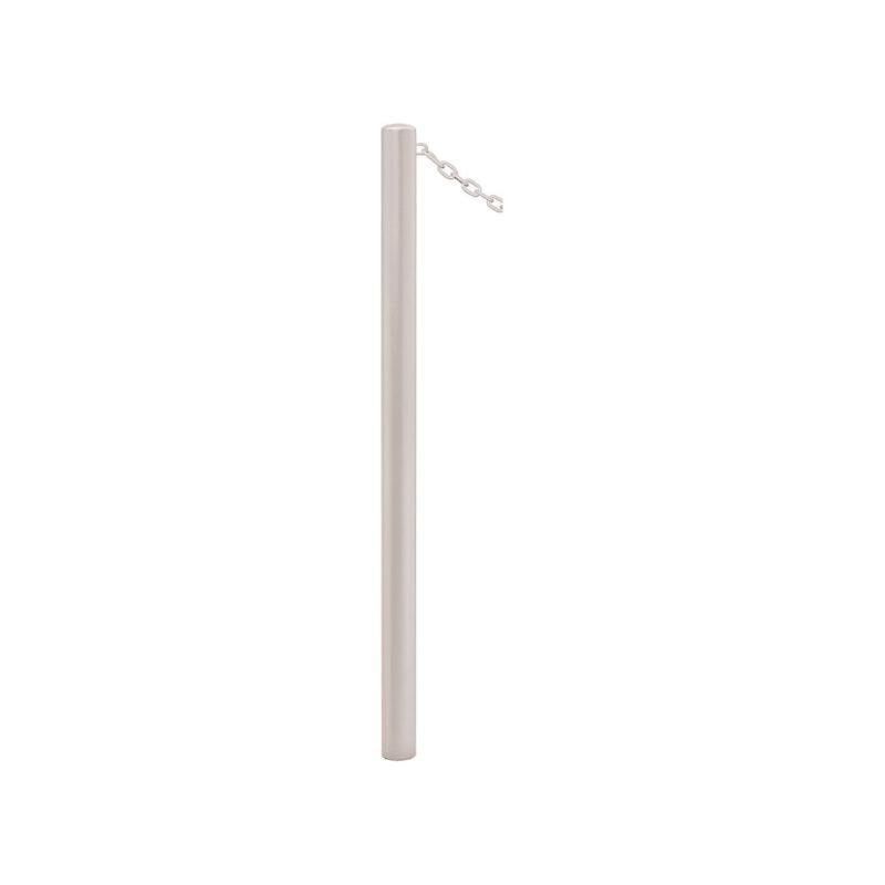 Pfosten mit Bogenkopf und 1 Öse - Durchmesser 60 mm - Höhe 1.000 mm - Farbe enzianblau