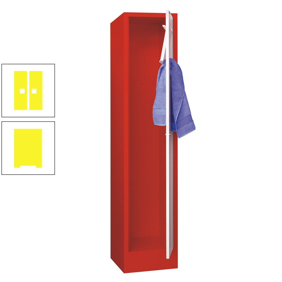 Wäschesammelschrank - 1.850 x 400 x 500 mm (HxBxT) - Sockel - Zylinderschloss - anthrazitgrau
