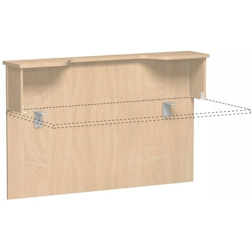 Anbau Thekenelement, Anbaumodul, Monitorausschnitt, 25 mm Dreischicht-Feinspan, 1.025 x 1.200 x 300 mm (HxBxT), Dekor Ahorn