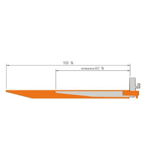 BAUER Gabelverlängerung - 1.600 mm - für 40x100 mm Gabelzinken - offen - orange
