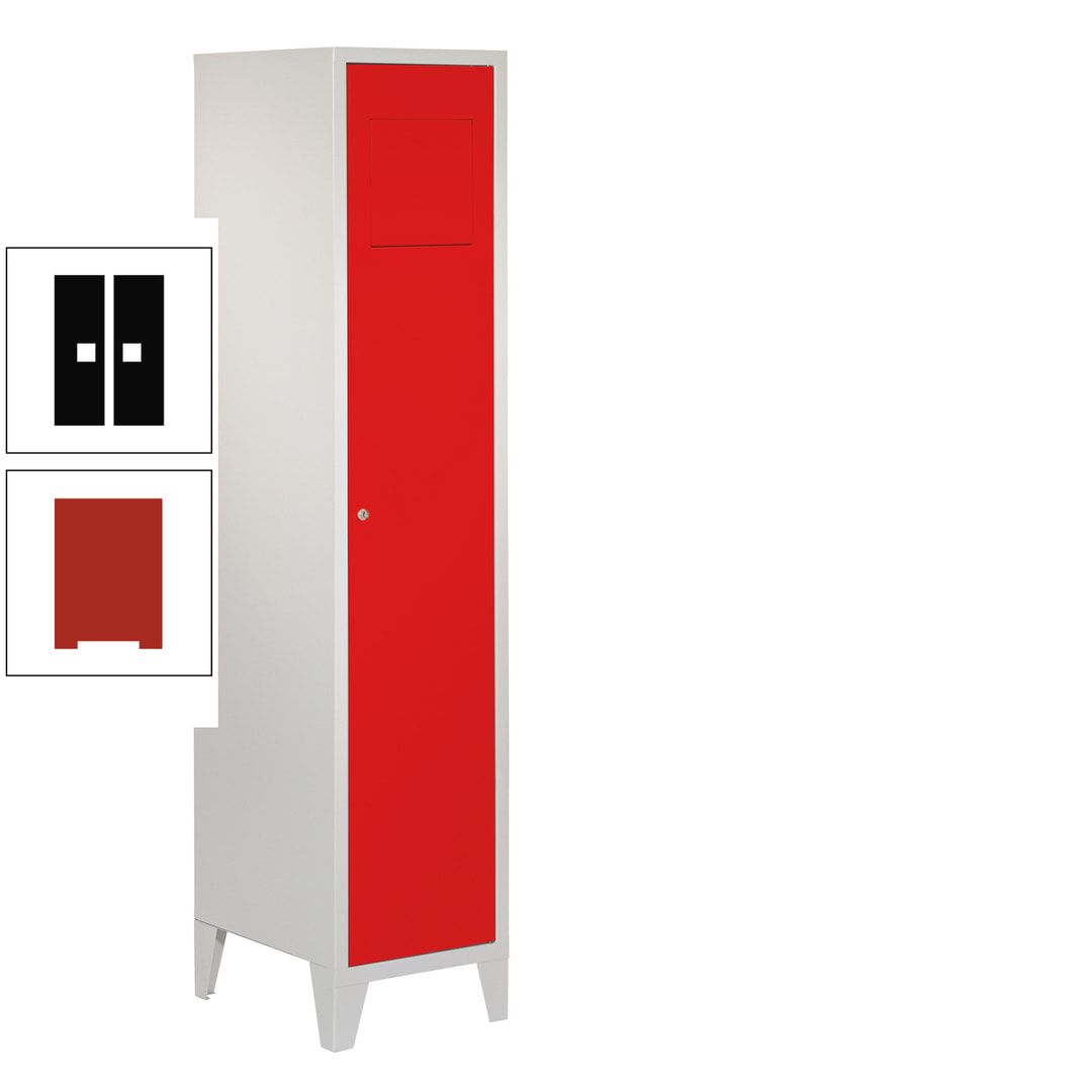 Wäschesammelschrank - 1.850 x 400 x 500 mm (HxBxT) - Füße - Drehriegel - anthrazitgrau