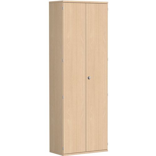 Flügeltürenschrank, Holztüren, 6 Ordnerhöhen, 5 Dekor-Einlegeböden, 2.304 x 1.000 x 425 mm (HxBxT), Frontfarbe Ahorn, Korpusfarbe Ahorn