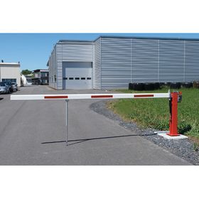 Schranke, Schlagbaum, Wegsperre, Wegfahrsperre, mit Gasdruckfeder, Pendelstütze, verschiedene Größen, Bauhöhe 1.000 mm