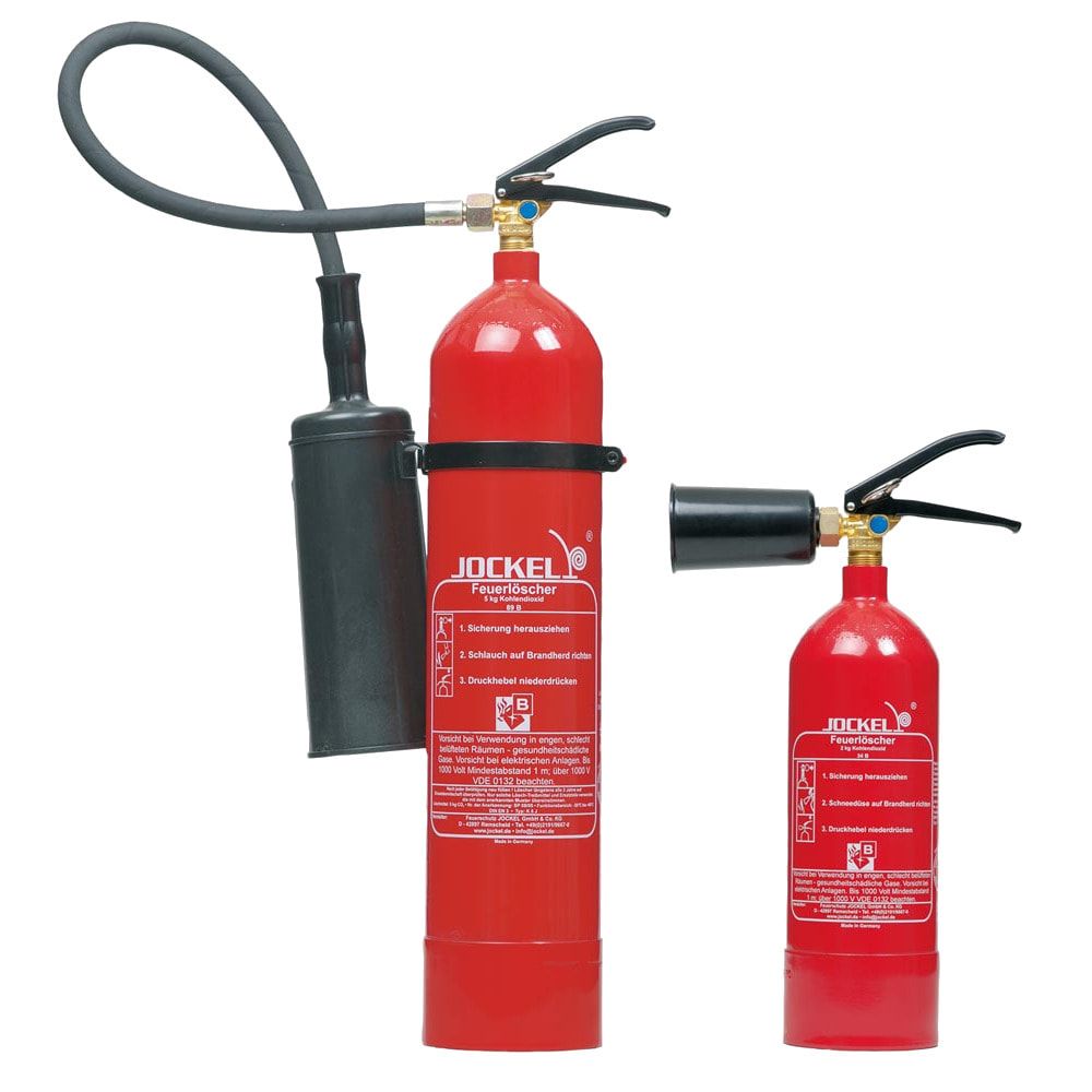CO2 Feuerlöscher - Spannring - Wandhalter - 5 kg Löschmittel