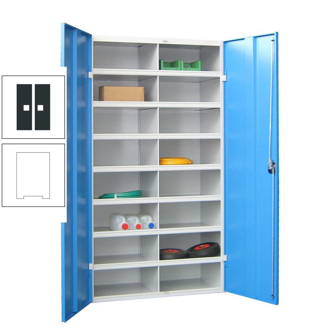 Aktenschrank - Fächerschrank - Sortierstation - 16 Fächer - Büroschrank - Dokumentenablage - 1.800 x 1.000 x 530 mm (HxBxT) - anthrazitgrau