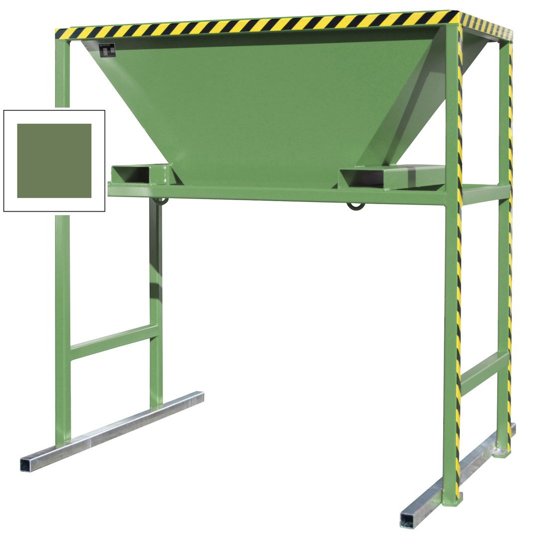 Befülltrichter für Big-Bags und Container - mit Ständer - für lose Untergründe - 2.050 x 1.980 x 1.700 mm (HxBxT) - feuerrot (RAL 3000)