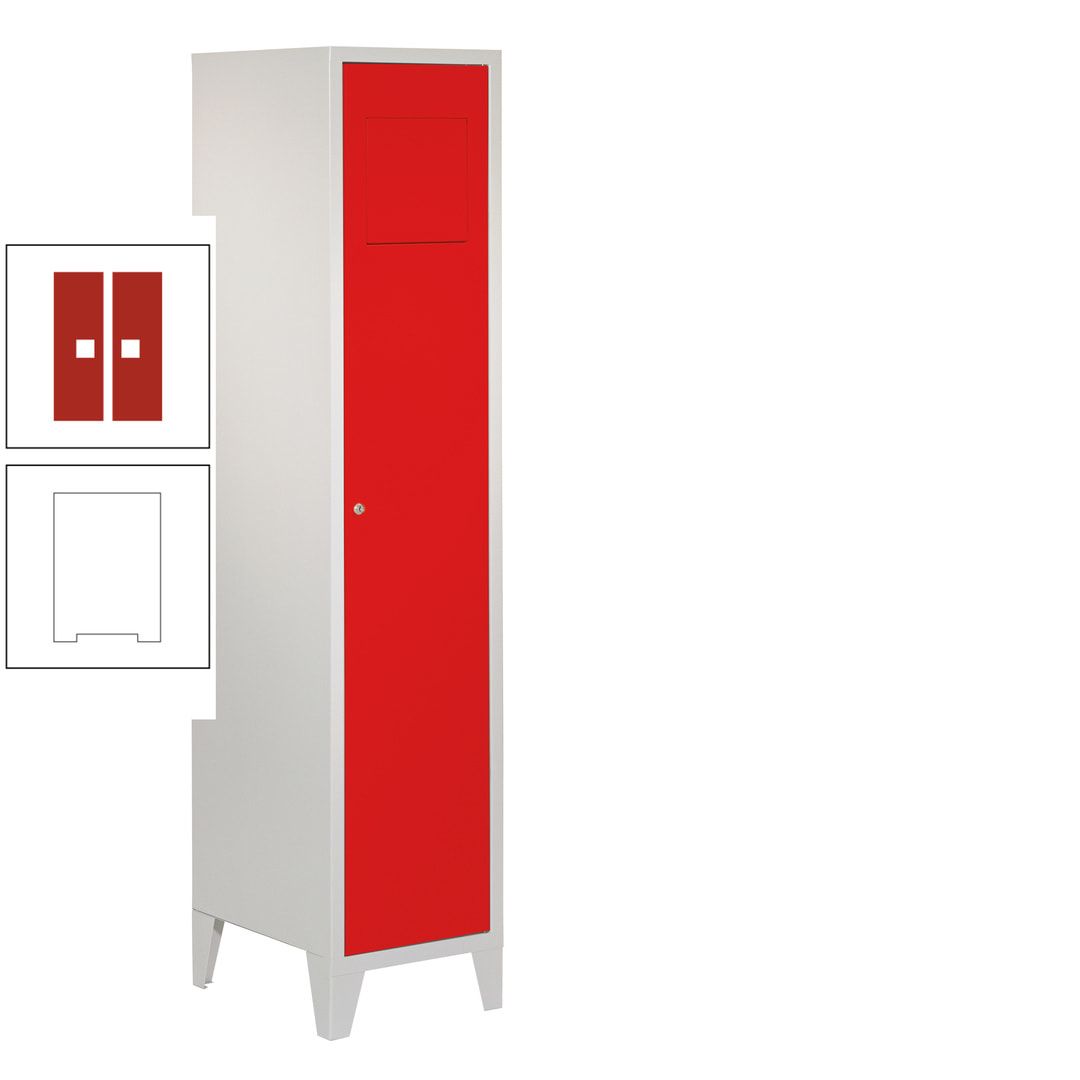Wäschesammelschrank - 1.850 x 400 x 500 mm (HxBxT) - Füße - Drehriegel - anthrazitgrau