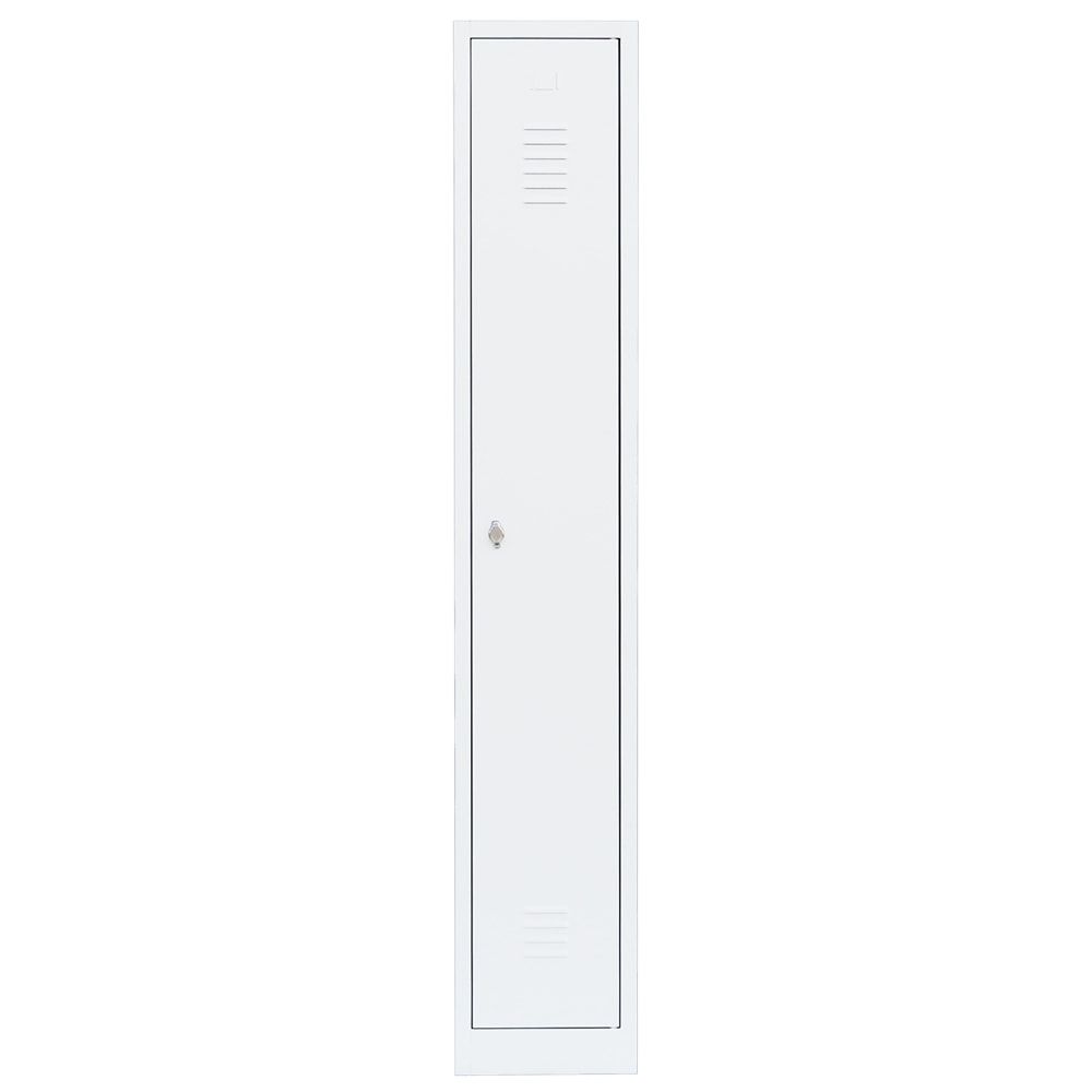 Garderobenschrank, Garderobenspind, 1 Abteil, 1.800 x 315 x 500 mm (HxBxT), Stahl, Korpusfarbe: lichtgrau, Frontfarbe: anthrazitgrau