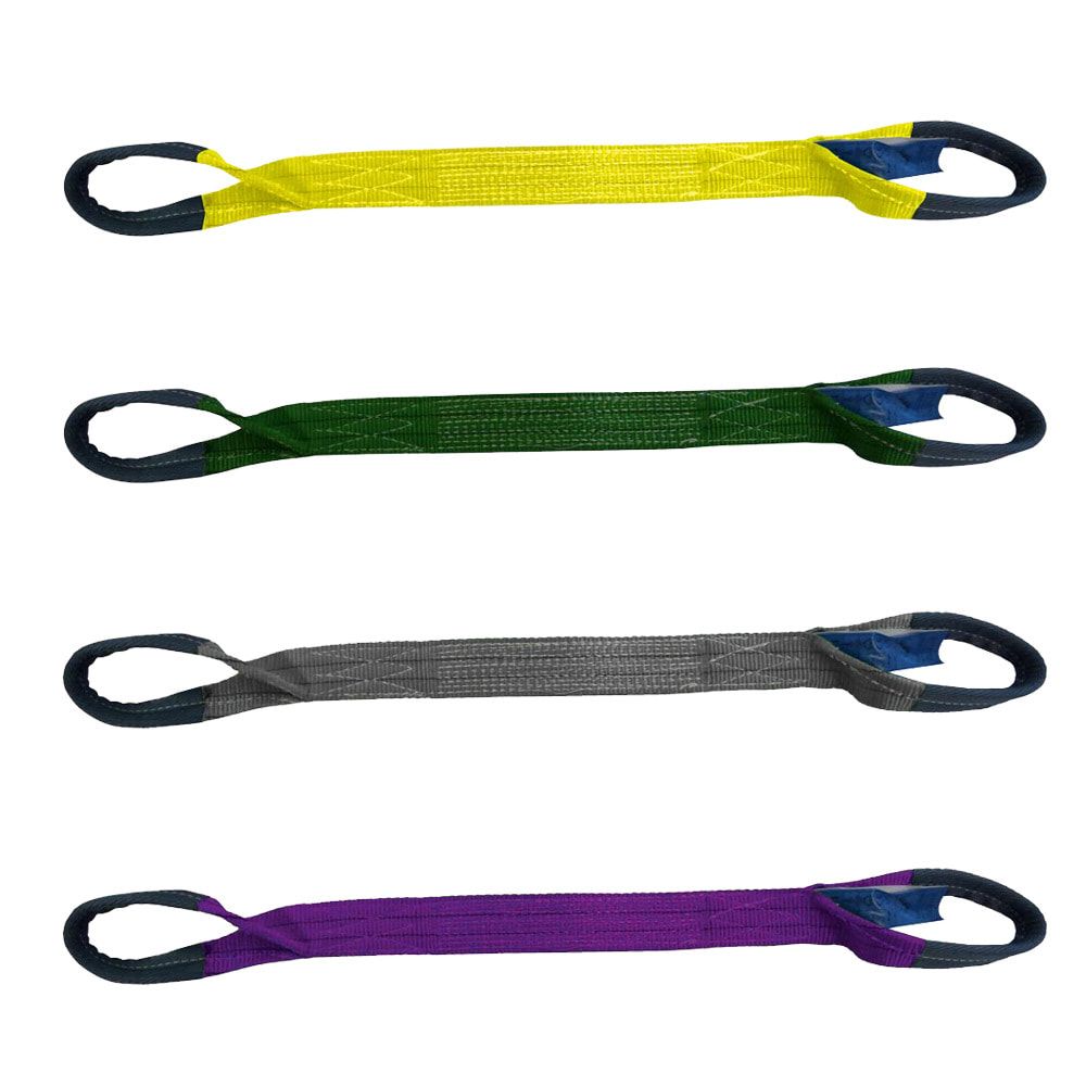Doppellagiges Hebeband aus Polyester, für Hebezeuge, Kranarme, Stapler, Krane, Traglast 1.000 kg, Länge 2 mm, Farbe Violett, hitzebeständig