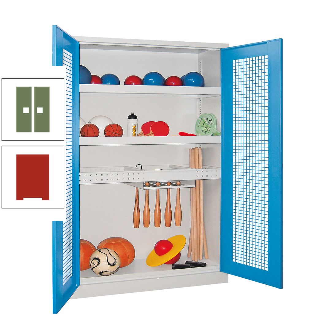 Sportschrank - Vollblechtüren - Variante 2 - 1.950x1.200x500 mm (HxBxT) - anthrazitgrau