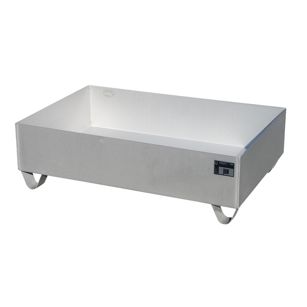 Edelstahl-Auffangwanne für 200 l Fässer - 210 l Volumen - 465 x 800 x 800 mm (HxBxT)